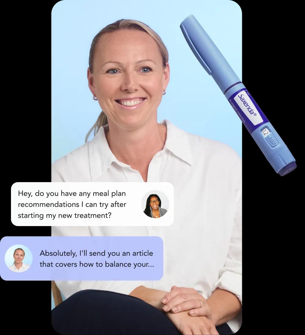 A female nurse smiling